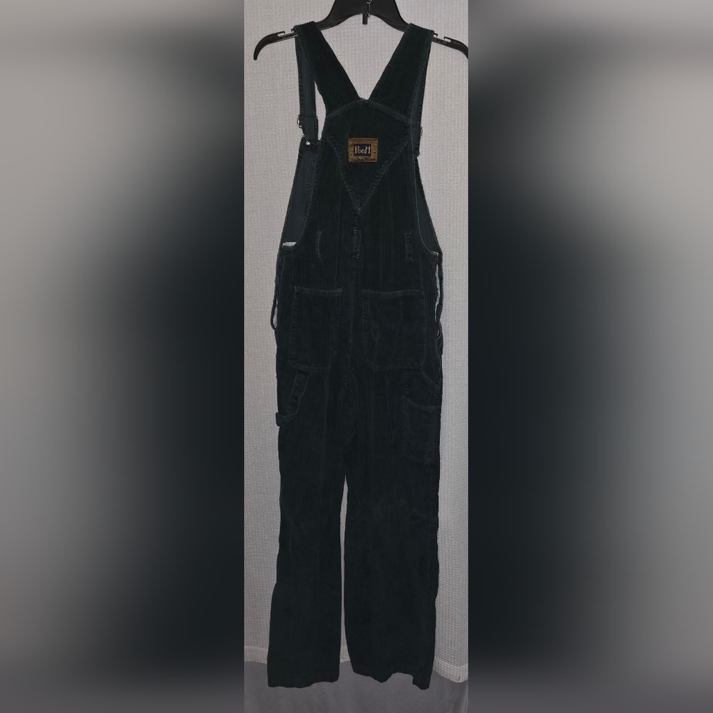 Disney Corduroy Winnie the Pooh Green Overalls with Red Accent - Picture 7 of 16